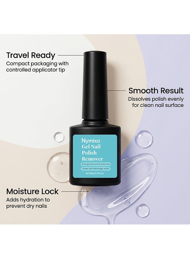 Nymixa Gel nail polish remover. Gentle in removing nail polish glue without the need for additional tools. Easy to use 8ml - Image 3